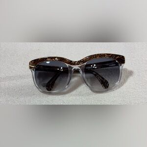Lozza Mod 5005 Italian Designer Sunglasses Brown Swirl Clear Frame UV400